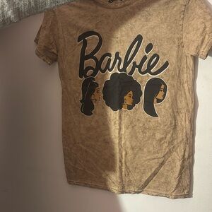 Barbie Kids T-Shirt with Graphic Design - Tan